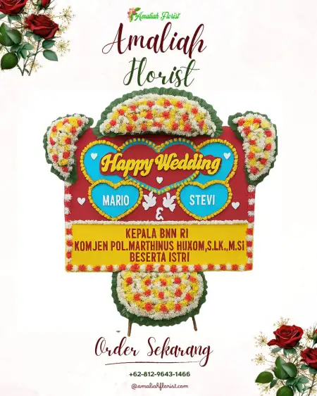 Papan Bunga Pernikahan Sumur Putri